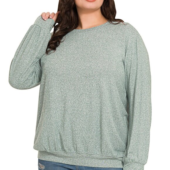 4. soft melange round neck pullover - Picture 8 of 8